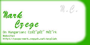 mark czege business card